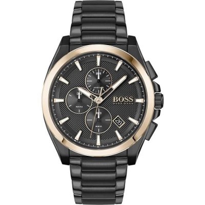 HUGO BOSS BOSS Montre Chronographe &agrave; Quartz pour Homme avec Bracelet en Acier Inoxydable Noir - 1513885