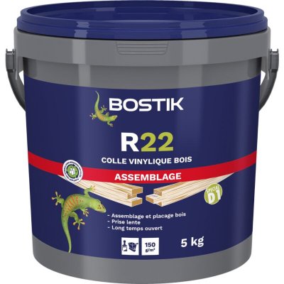 BOSTIK  - R22 Colle vinylique 5 kg - Transparent