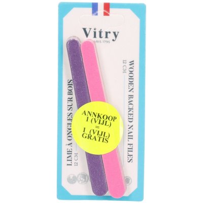 VITRY Botte 6 Limes Manucure Bois 12cm + 6 Offertes