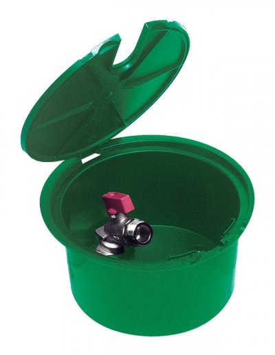 SOMATHERM Bouche d'arrosage avec vanne 1/4 de tour coud&eacute;e - M&acirc;le Femelle 3/4