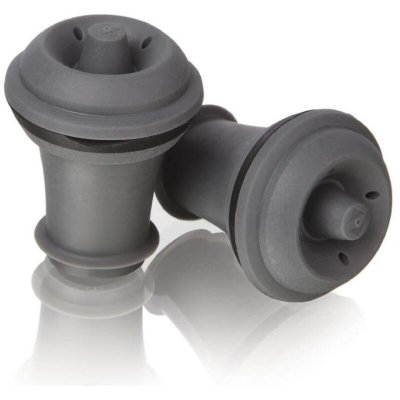 VACU VIN Bouchon Conservateur Pour Bouteille De Vin Vacuvin Gris Lot De 2