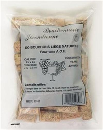 MANUTAN Bouchonnerie jocondienne bouchon(50)liege naturel 45x24 *10ans*s