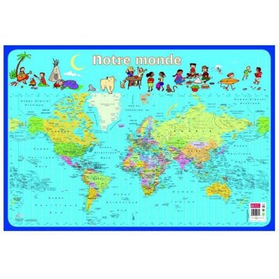 AC DECO Bouchut Grandremy Poster p&eacute;dagogique en PVC - 76x52 cm - Le Monde