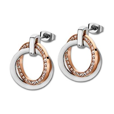 LOTUS STYLE Boucles-doreilles G&eacute;om&eacute;trique  Ls1780-4/2 Acier Inoxydable Femme
