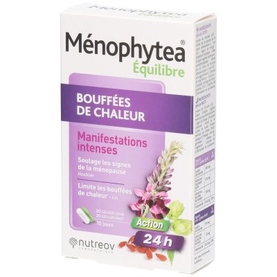 MENOPHYTEA Bouff&eacute;es De Chaleur 20 G&eacute;lules Jour + 20 G&eacute;lules Nuit M&eacute;nophytea