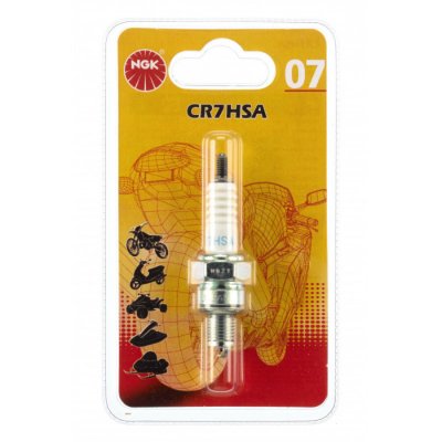 NGK Bougie d'allumage CR7HSA &Oslash;10mm Longueur Culot: 12.7mm &Eacute;lectrode Cuivre Dessin Sp&eacute;cial - Sans olive