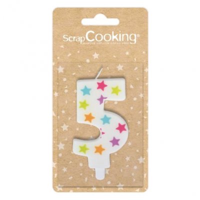 SCRAPCOOKING PARTY Bougie d'anniversaire num&eacute;ro 5 - 