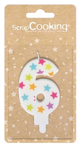 SCRAPCOOKING PARTY Bougie d'anniversaire num&eacute;ro 6 - 