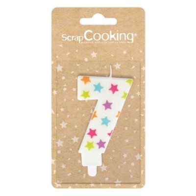 SCRAPCOOKING PARTY Bougie d'anniversaire num&eacute;ro 7 - 