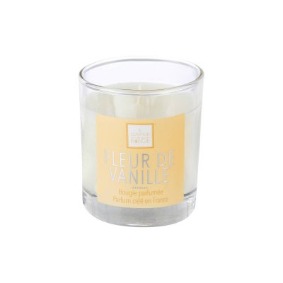 PARIS PRIX Bougie Parfum&eacute;e Fleur de Vanille Pot en verre 190 G