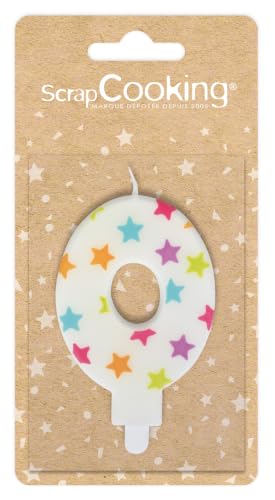 SCRAPCOOKING PARTY Bougie pour g&acirc;teau num&eacute;ro 0 blanc H7 cm Blanc ScrapCooking&reg;