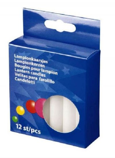 BOLAND Bougies blanches pour lampions - Lot de 10