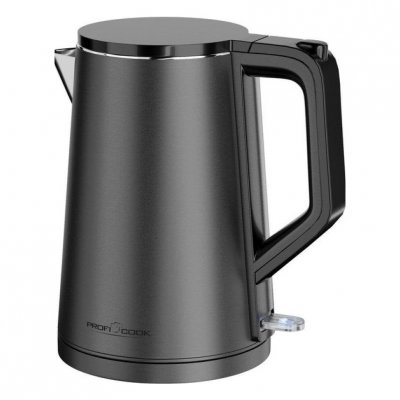 PROFICOOK Bouilloire 1,5l 2200w Acier Inoxydable Gris  Pc-wk1290-gris