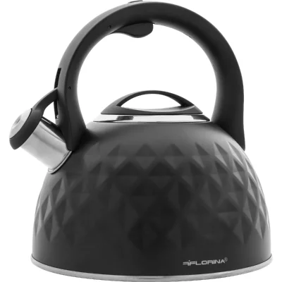  Bouilloire &agrave; Induction Th&eacute;i&egrave;re Sifflet 2,5L Acier Inox., Design Moderne,, Diamond, , Noir