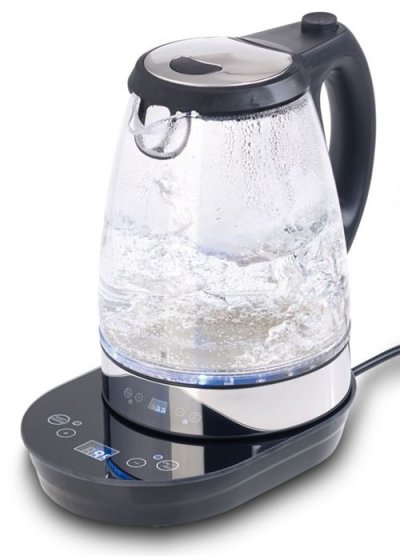 ROSENSTEIN & SOHNE Bouilloire digitale en verre 2200 W / 1,7 L &agrave; &eacute;clairage LED - Avec thermostat