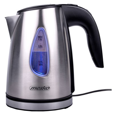 MESKO Bouilloire &eacute;lectrique 1,0 litre, cuve en acier inoxydable sans bpa, , ms1351, 1630, argent 