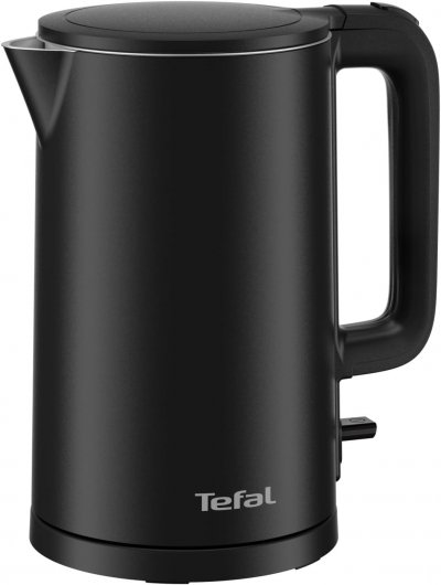 TEFAL Bouilloire &eacute;lectrique 1,5 L noire Safe-Touch avec arr&ecirc;t automatique