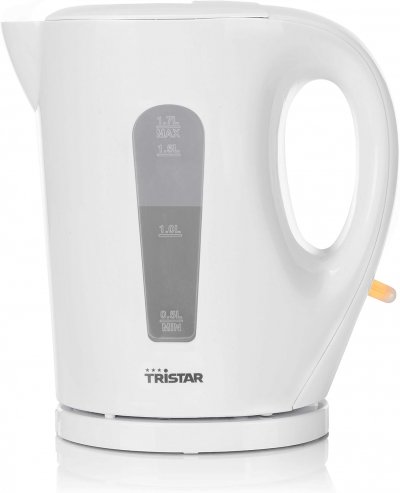 TRISTAR Bouilloire &eacute;lectrique 1,7 L - 2200 W, arr&ecirc;t automatique Blanc