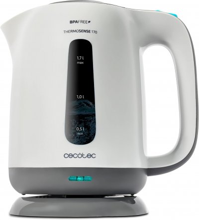 CECOTEC Bouilloire &eacute;lectrique 1,7 L Plastique Blanc/Gris 2200 W