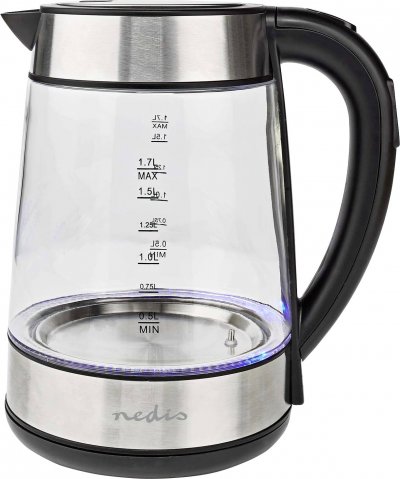 NEDIS Bouilloire &eacute;lectrique 1,7 l rotation 360&deg; verre