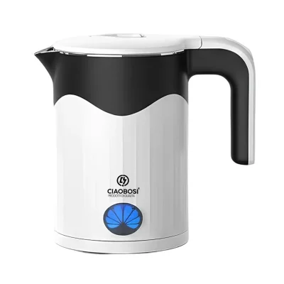 AVIZAR Bouilloire Electrique 1.8L 1500W en Acier Inox avec Arr&ecirc;t Automatique Blanc / Noir