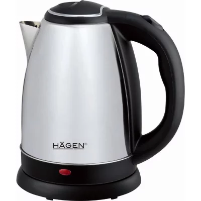 HAGEN Bouilloire &eacute;lectrique 1.8L inox sans fil Silver  HA5525-SIL