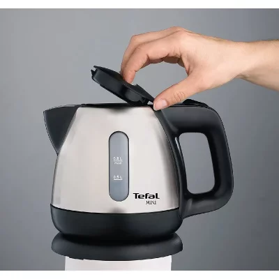 TEFAL Bouilloire &Eacute;lectrique De 0,8l Sans Fil Avec Base 360&deg; 2200w Gris Noir
