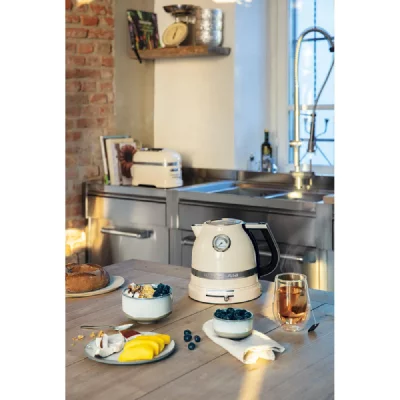  Bouilloire &Eacute;lectrique De 1,5l 2400w Cr&egrave;me Argent