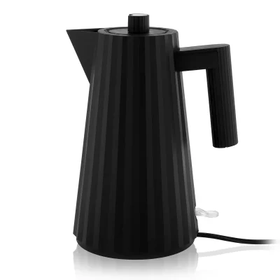 ALESSI Bouilloire &eacute;lectrique en r&eacute;sine noire 170 cl Pliss&eacute; - 