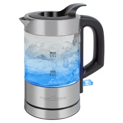 PROFICOOK Bouilloire &eacute;lectrique en verre 0,5l  pc-wks1228g