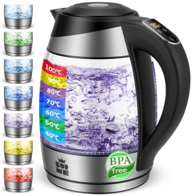 GENERIQUE Bouilloire &eacute;lectrique en verre 1.8l - 2200w - sans bpa