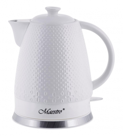 MAESTRO Bouilloire &Eacute;lectrique  Mr-073 1.2l 1200w C&eacute;ramique Blanche