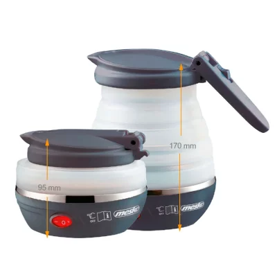 MESKO Bouilloire &eacute;lectrique pliable, 0,6 litre, silicone, sans bpa, , ms1375, 750, blanc 
