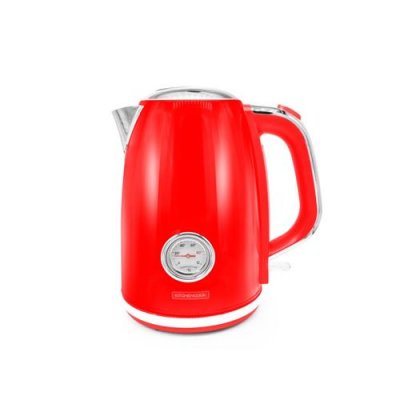 KITCHENCOOK Bouilloire Style R&eacute;tro Avec Filtre Calcaire Retro Tea Rouge