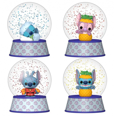 FUNKO Boule A Neige  Pop! Mini Glitter Globes  Lilo Et Stitch  1 al&eacute;atoire