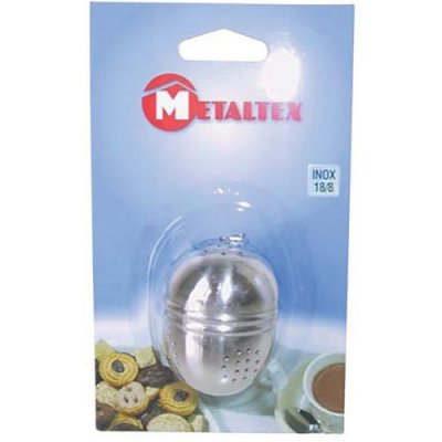 METALTEX Boule &agrave; th&eacute; - inox - ovale