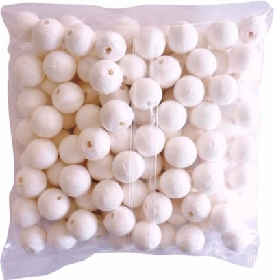 GRAINES CRéATIVES Boule cellulose diam 18mm blanc - sachet de 100