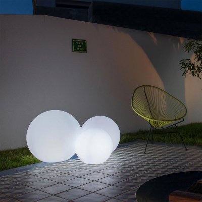 LUMISKY Boule lumineuse filaire BOBBY Blanc Polypropyl&egrave;ne &empty;60CM