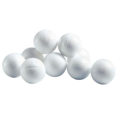 MÉGACRÉA Boule polystyrene diam 50mm - Lot de 10