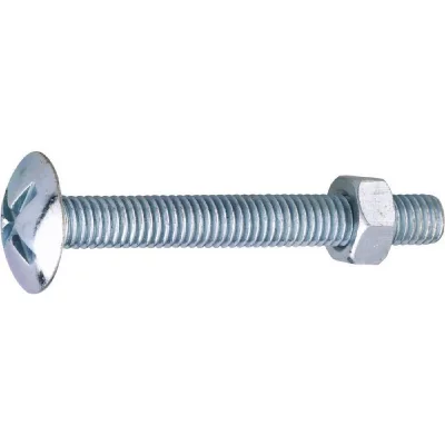 VISSAL Boulon po&ecirc;lier zingu&eacute; - &Oslash; 5 mm - 50 mm - Filetage total - Bo&icirc;te de 200 - 