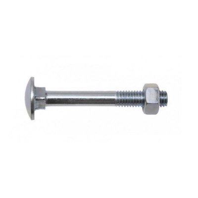 VISWOOD Boulon T&ecirc;te ronde collet car&eacute; - AZ 4.8 - &Oslash;7 x 100 mm - Boite de 100 - 50170100