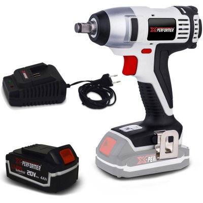 X PERFORMER Boulonneuse &agrave; batterie 20V XPIW20LI - Lampe LED - Couple: 180Nm + Batterie 4 Ah et chargeur inclus