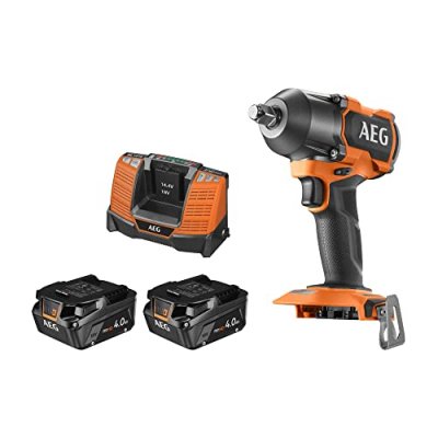 AEG Boulonneuse &agrave; chocs  18V Brushless 700 Nm - 2 batteries 4.0 Ah - 1 Chargeur - BSS18MTF12-402C