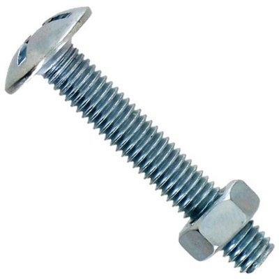 VYNEX Boulons po&ecirc;liers - acier zingu&eacute; - 8 x 100 mm - lot de 20