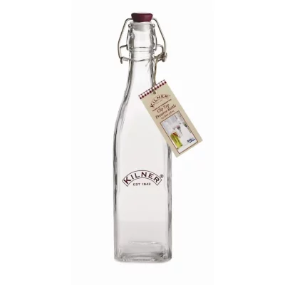 KILNER Bouteille d'eau &agrave; fermeture m&eacute;canique  - 550 ml - Verre55 cl