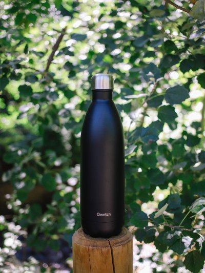 QWETCH Bouteille isotherme 1 l matt noir -  8,3 Noir 
