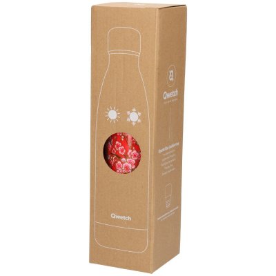 QWETCH Bouteille isotherme Flower rouge 750 ml Rouge 
