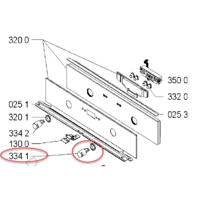 WHIRLPOOL Bouton droit pour four  481241279172