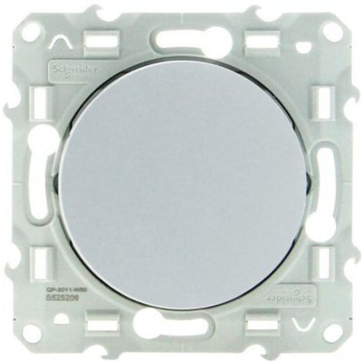 SCHNEIDER ELECTRIC Bouton poussoir double - 10A - 230V - SCHNEIDER Odace - aluminium