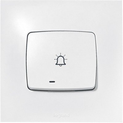LEGRAND Bouton poussoir lumineux carillon  Neptune - 6A - blanc